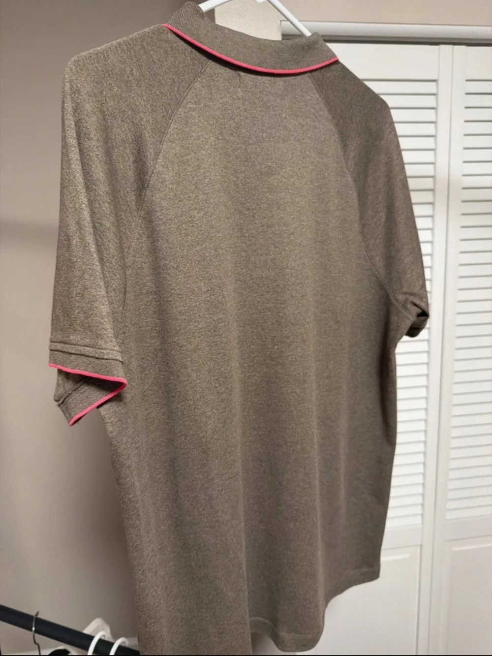 Banana Republic Tan Polo with Pink Trim